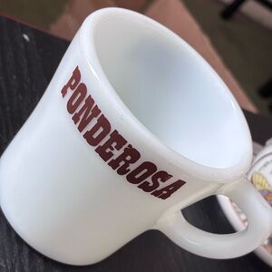 White Milk Glass Ponderosa Mug